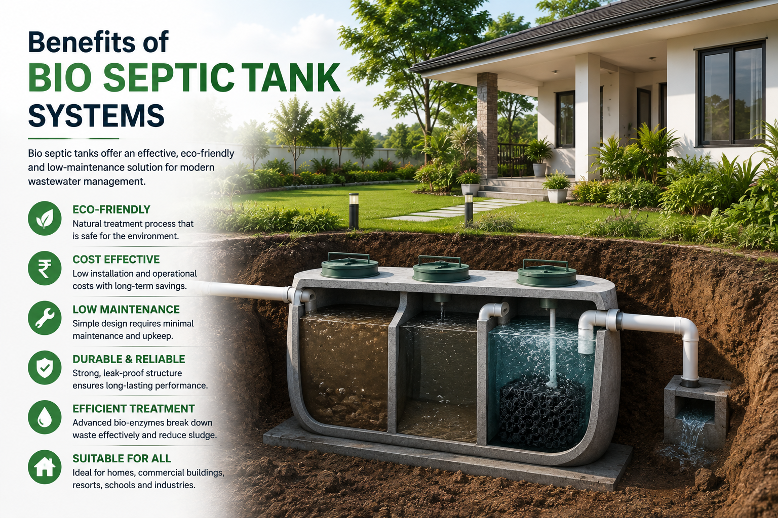 Bio septic tank system